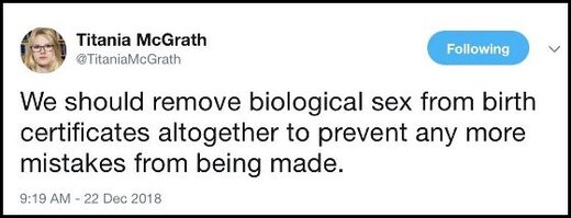 Titania McGrath tweet