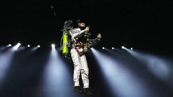 Man in a jetpack