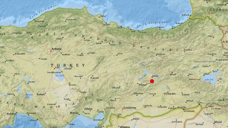 Click to enlarge Turkey quake map
