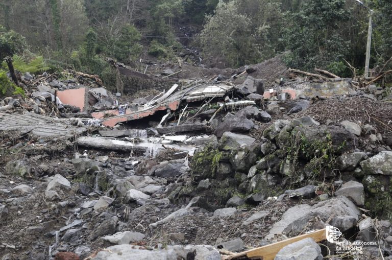 Click to enlarge Floods and landslide damages in Madeira, Portugal, after a storm on 25 December 2020.