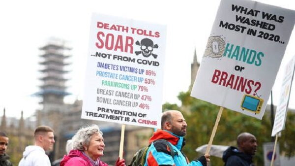 Protesters COVID lockdowns