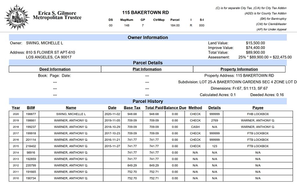 Click to enlarge quinn warner tax payments nashville bombing