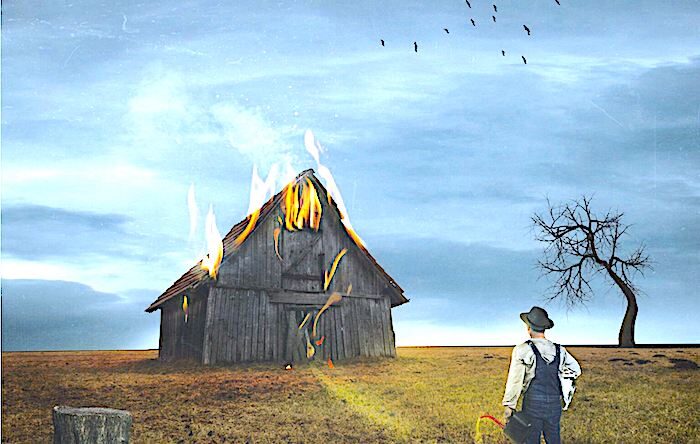 Click to enlarge barn burning