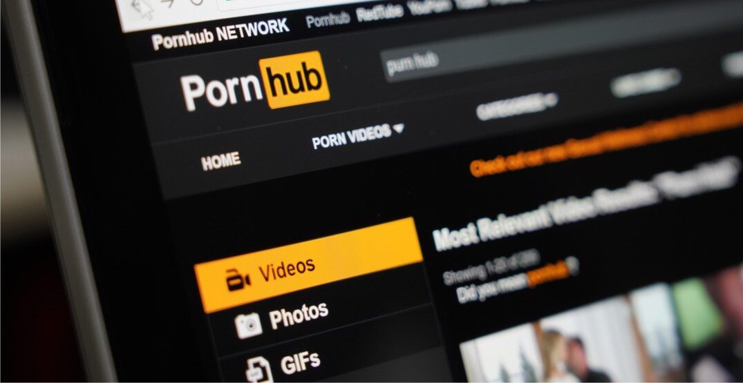 Click to enlarge Porn Hub website