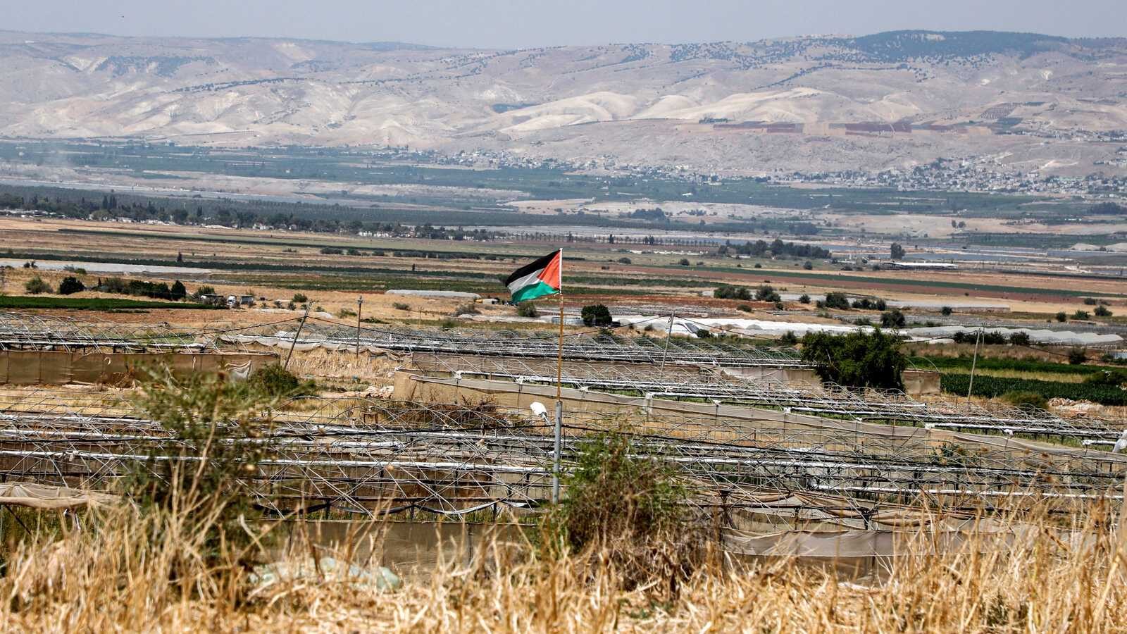 jordan valley palestinian flag