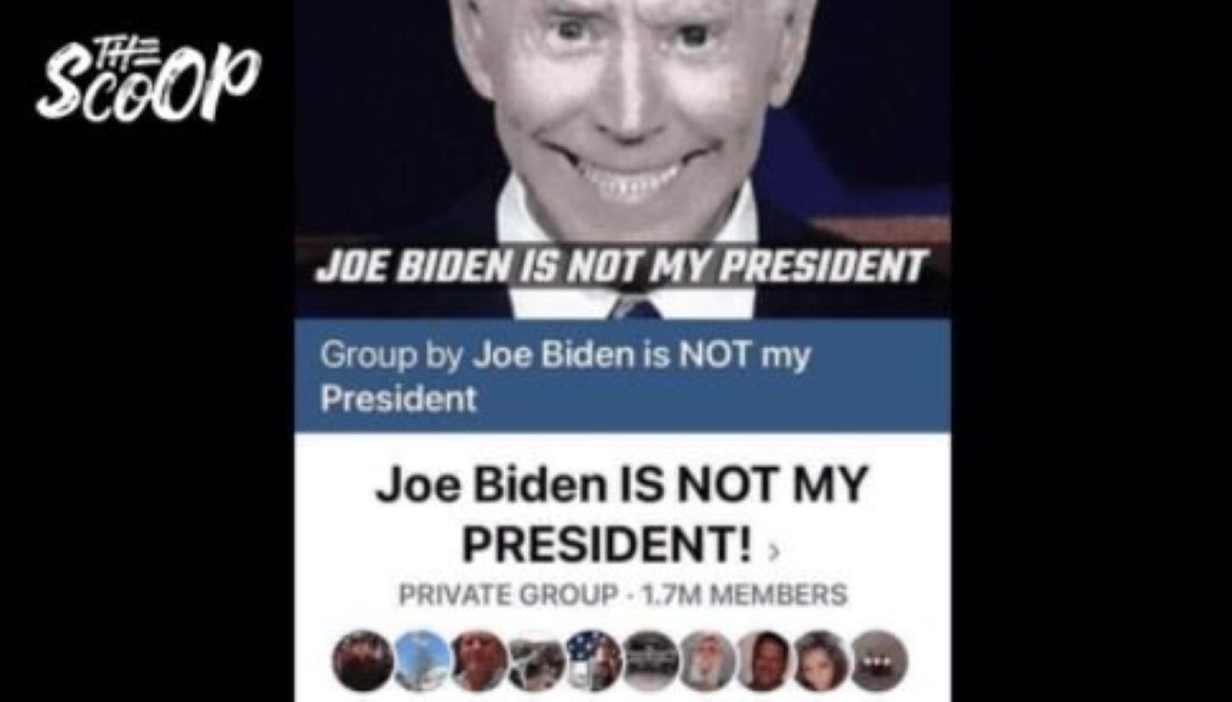 Click to enlarge joe biden not my president FB group