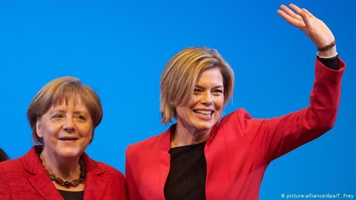 Click to enlarge Julia Klöckner with Angela Merkel