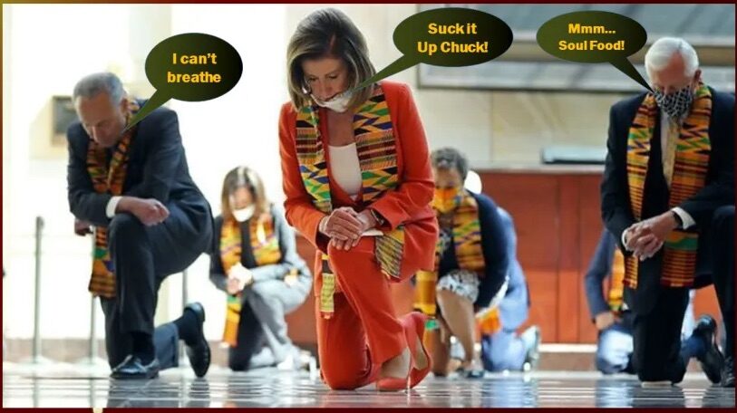 Pelosi taking the knee