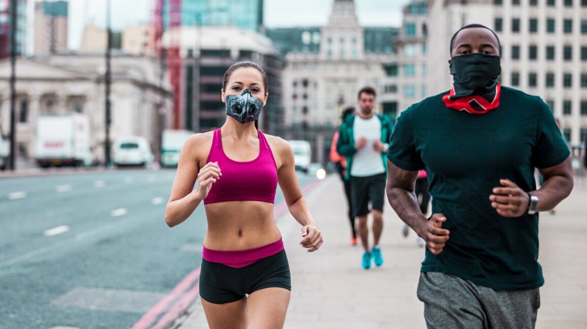 Click to enlarge face mask joggers