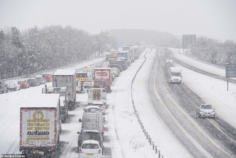 A1M Motorway in County Durham is currently grid locked with traffic queuing for miles