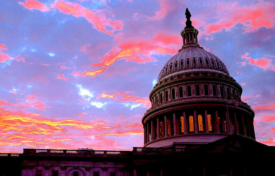 Click to enlarge Sunset US Capitol