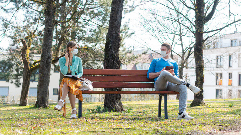 Click to enlarge social distance couple