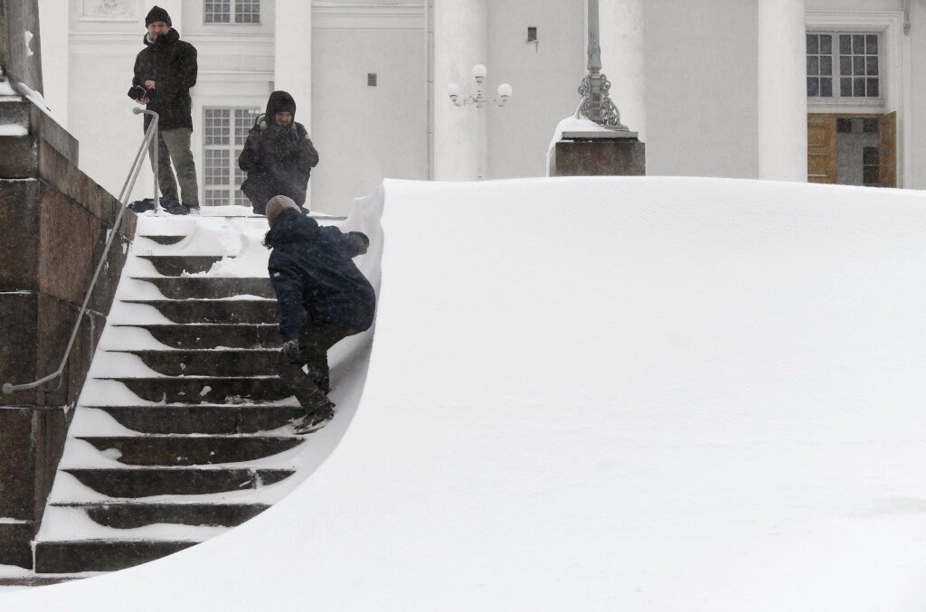 snow in Helsinki, Finland