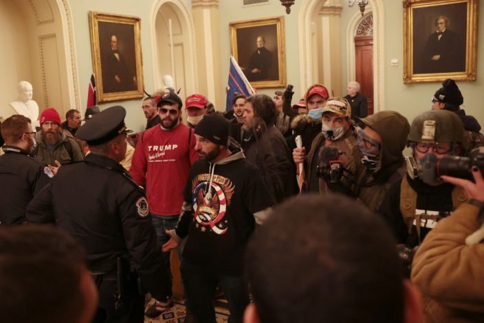 Click to enlarge Protesters