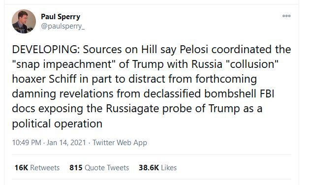 russiagate release impeachment timing