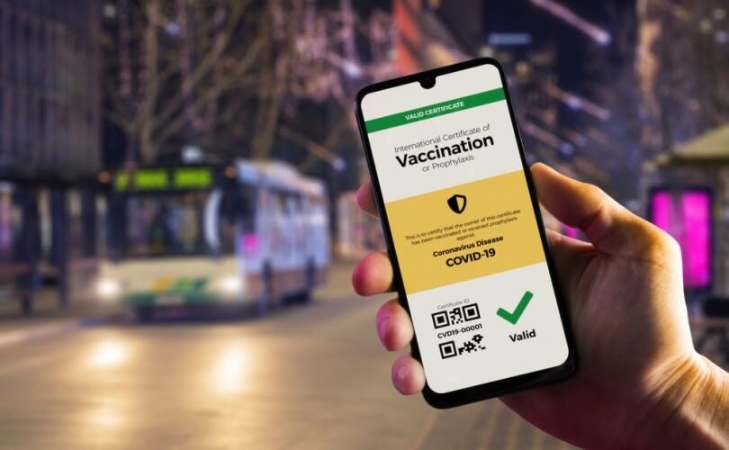 Click to enlarge vaccine passport smart phone