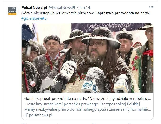 Click to enlarge Sebastian Pitoń lockdown poland rebellion