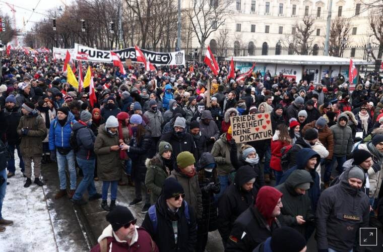 vienne lockdown protest