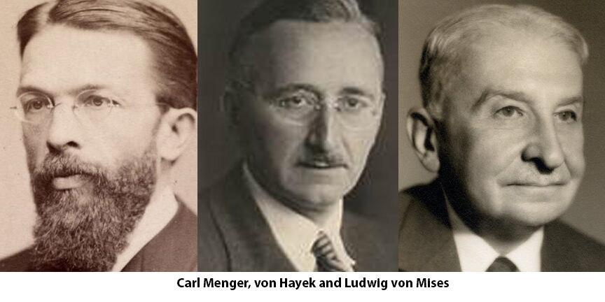 Carl menger, von Hayek Ludwig von Mises