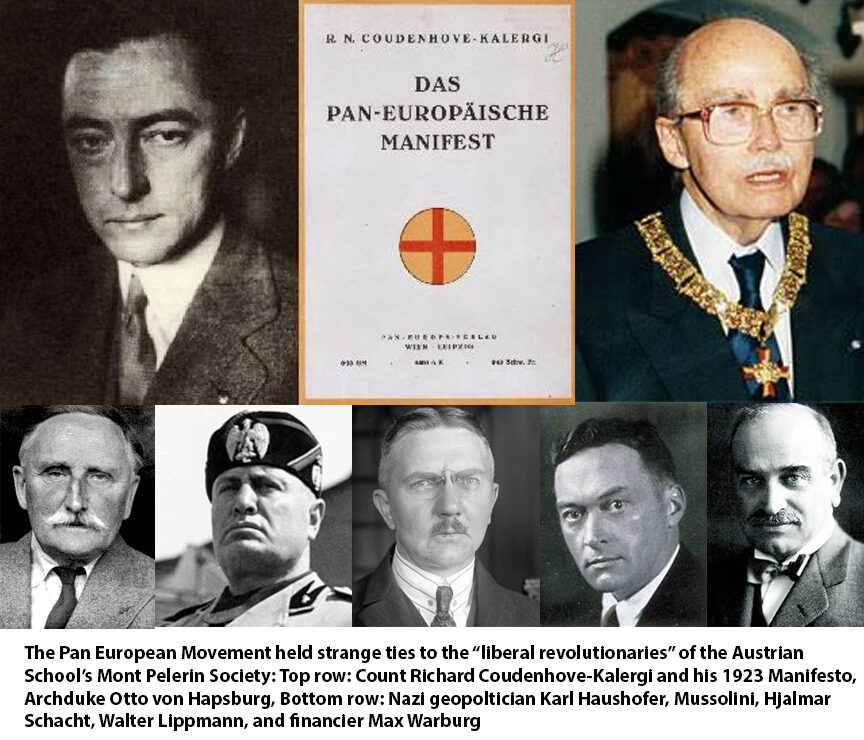 economic pan european movement Coudenhove Kalergl von Hopsburg Haushofer Moussolini Hjalmar schacht lippmann max warburg