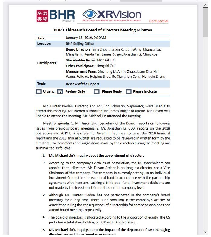 Click to enlarge bohai xr vision hunter biden china ties