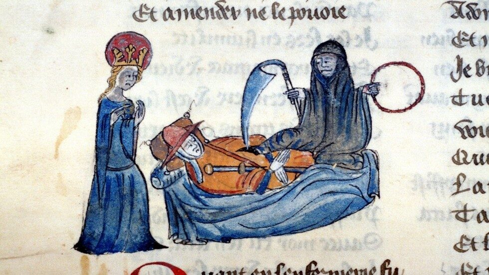 illuminated manuscript death dying middle ages