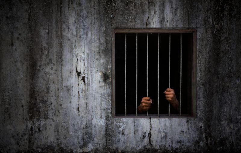behind bars