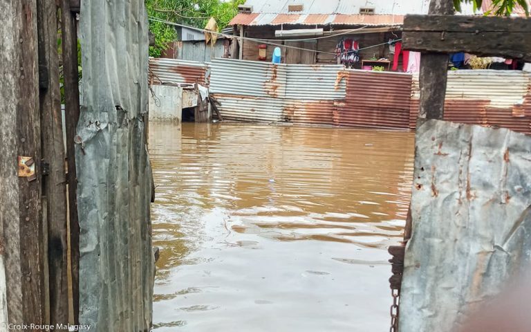 Floods in Antalaha , Madagascar, After Storm