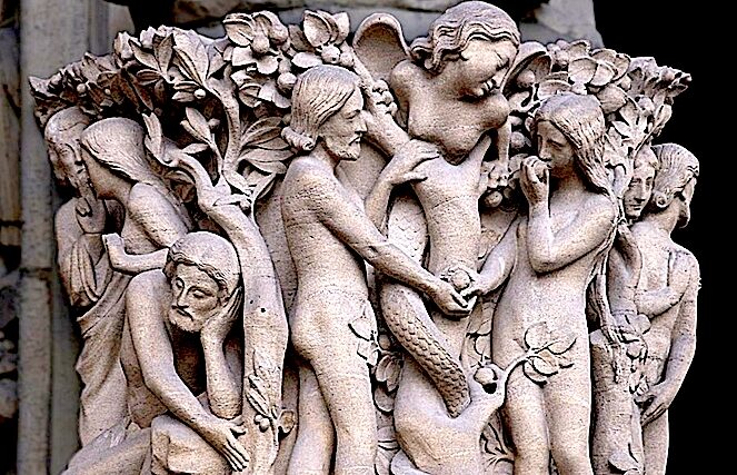 Adam Eve statue