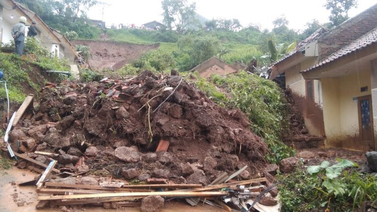 Landslide in Cimanggung District, Sumedang Regency, West Java Province, Indonesia, 09 January 2021, where 24 people died.