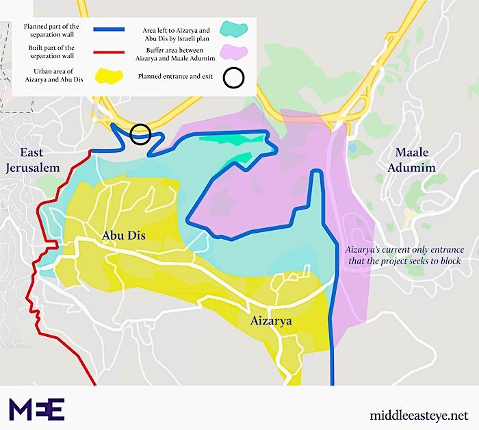 Click to enlarge Map Abu Dis/Aizarya