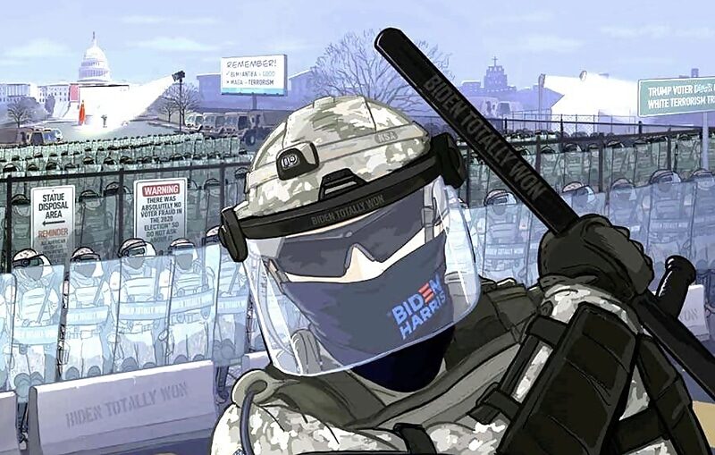 biden storm trooper mask graphic cartoon election steal fraud