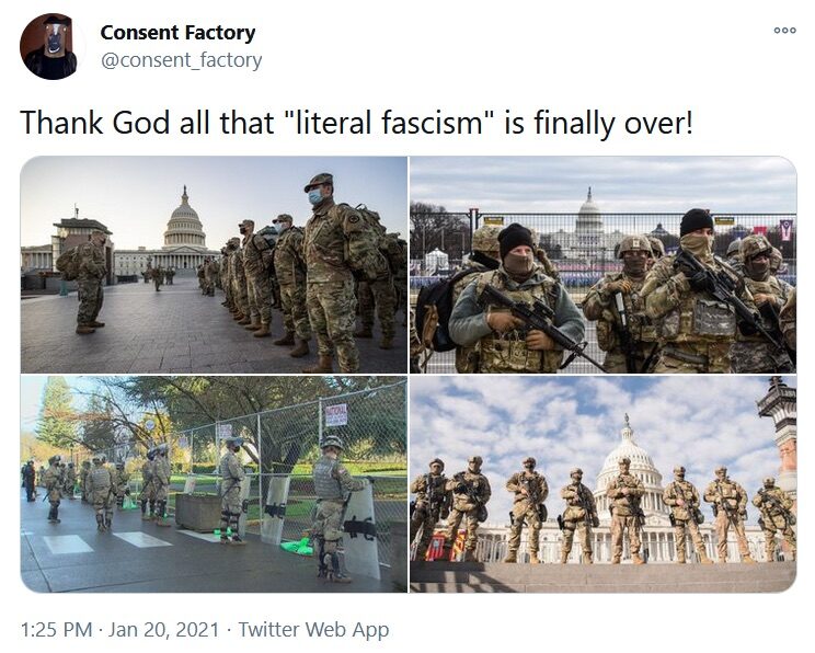 literal fascism tweet