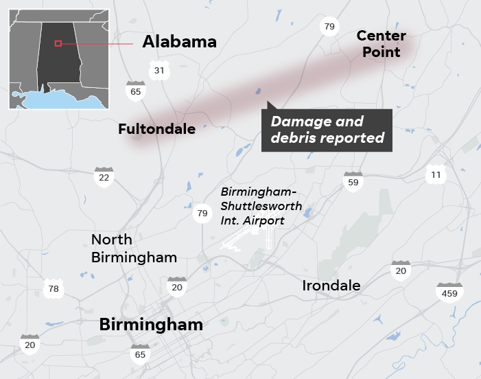 Click to enlarge tornado alabama january 2021