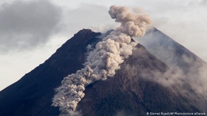 Hot volcanic material flowed for 1,500 meters (4,900 feet) down the slopes of Mount Merapi