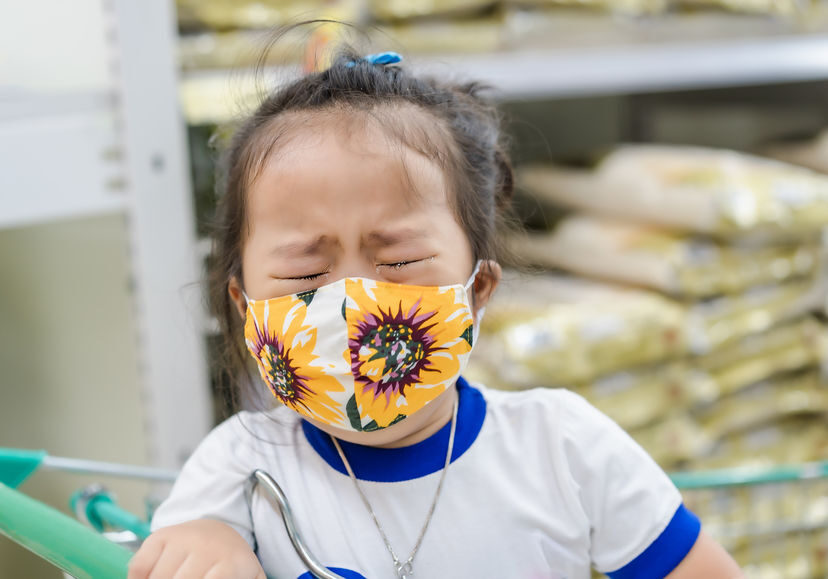 Child in a mask