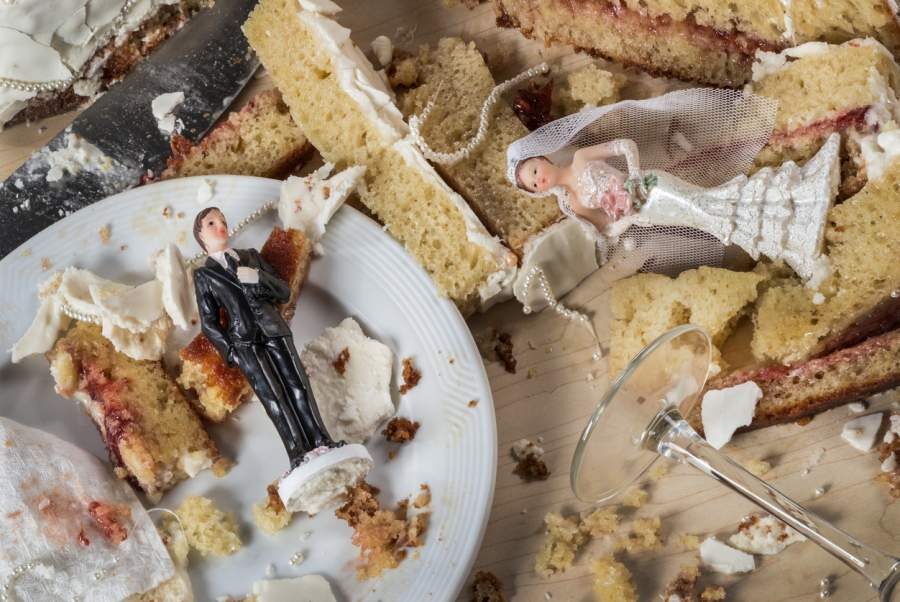 Ruined wedding cake