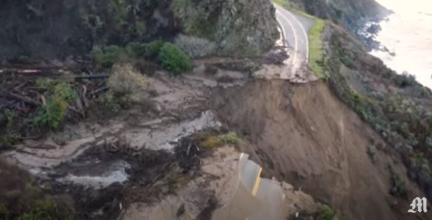California highway 1 landslide