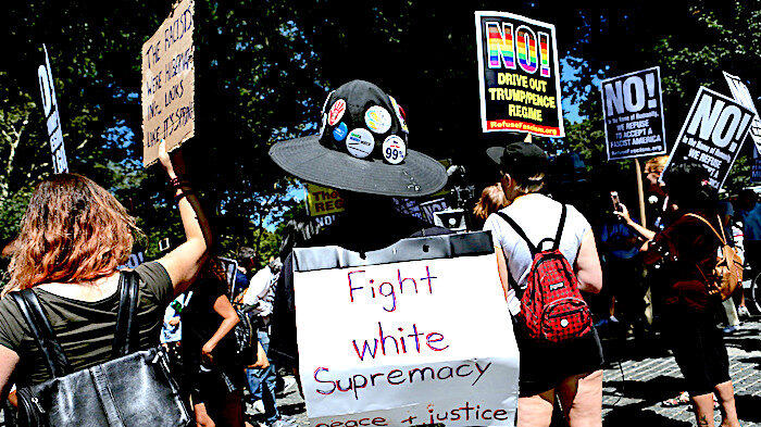 Click to enlarge Protesters