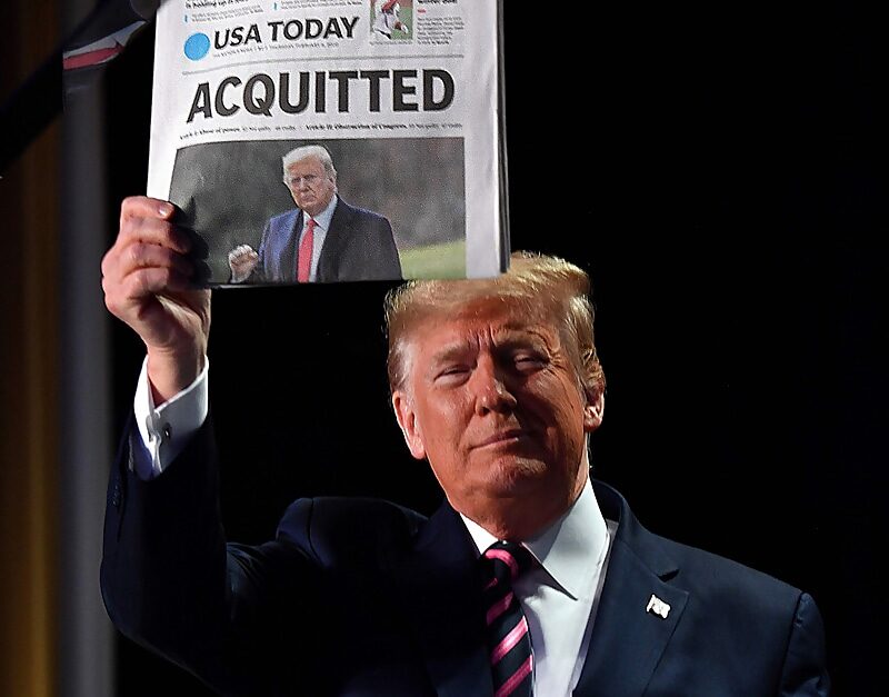 Click to enlarge trump impeachment acquit headline