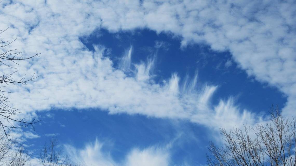 Several fallstreak holes over Georgia