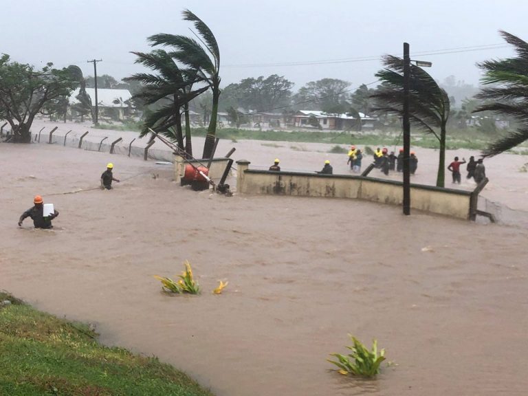 Floods in Fiji after Tropical Cyclone Ana, January 2021.