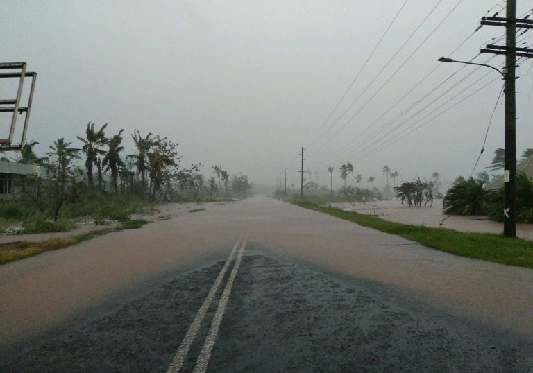 Floods in Fiji after Tropical Cyclone Ana, January 2021.
