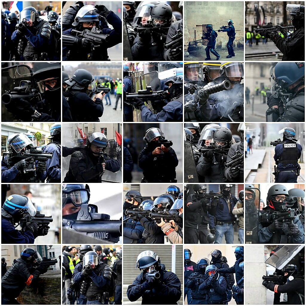 collage US police brutality