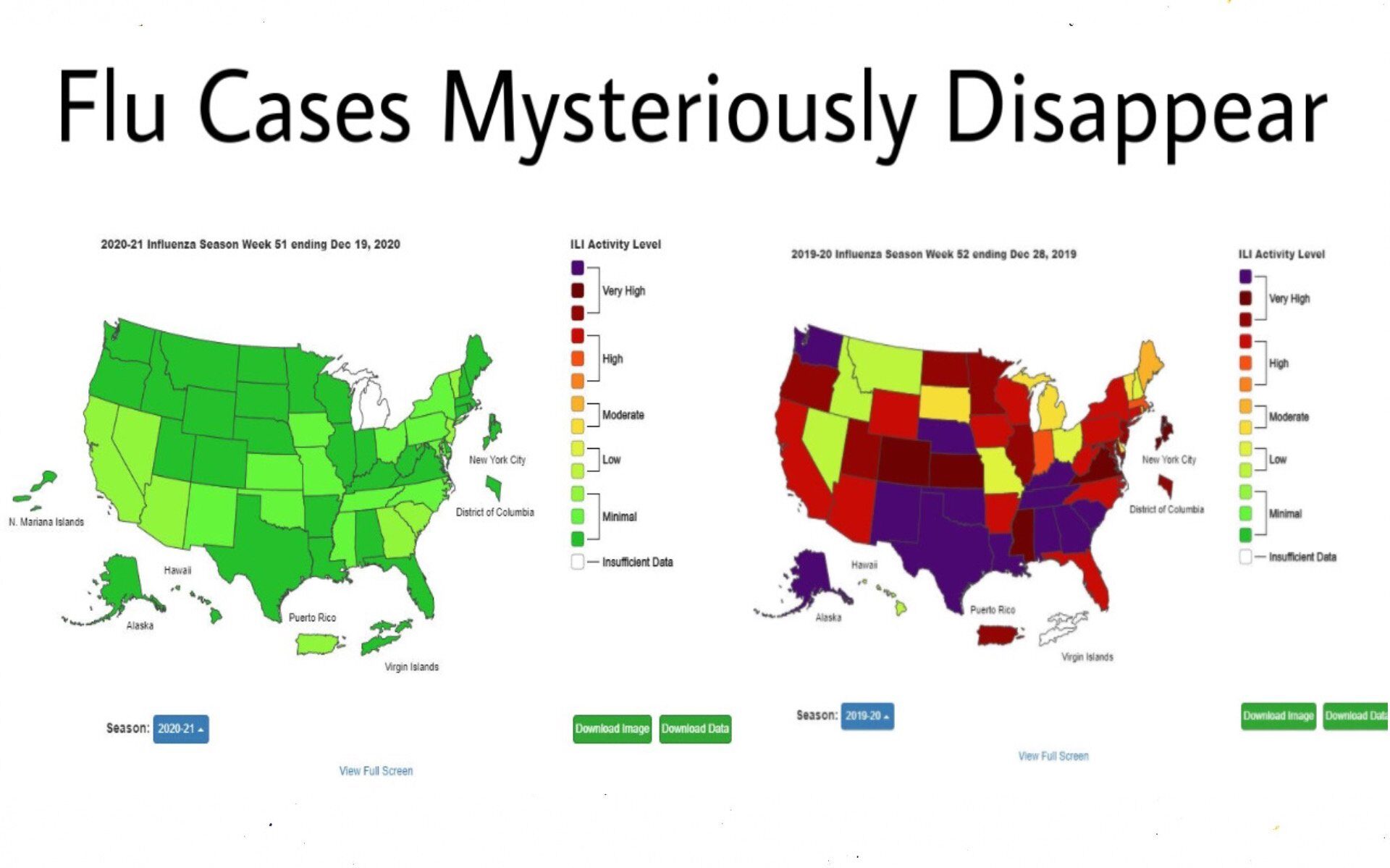 flu cases mysteriously disappear