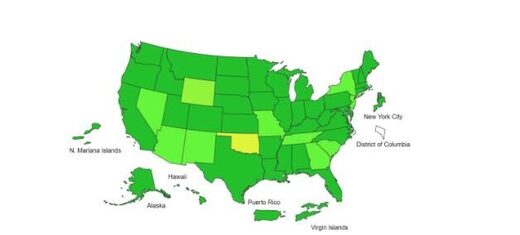 US flu map
