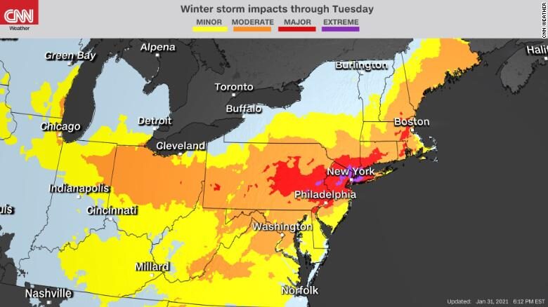 snow storm US february 2021