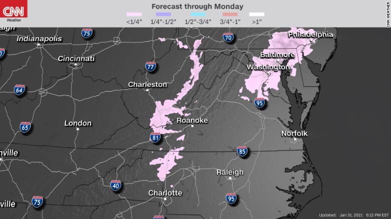 roads ice north east US february 2021