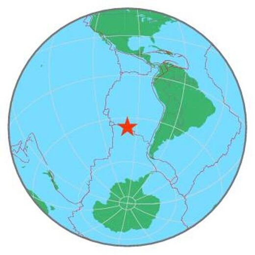 Easter island quake map