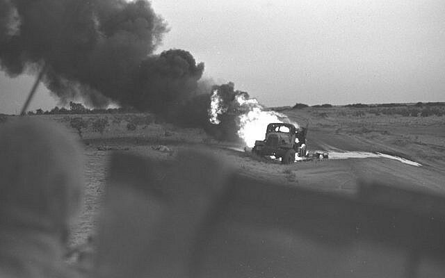 Click to enlarge six day war israel tank burning